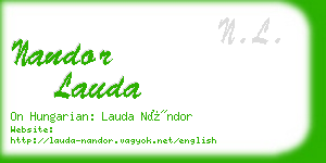 nandor lauda business card